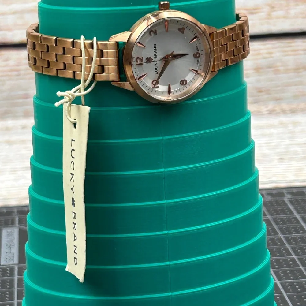 Lucky Brand Rose Gold‎ Tone Stainless Steel Watch LW00146 with Original Tag
